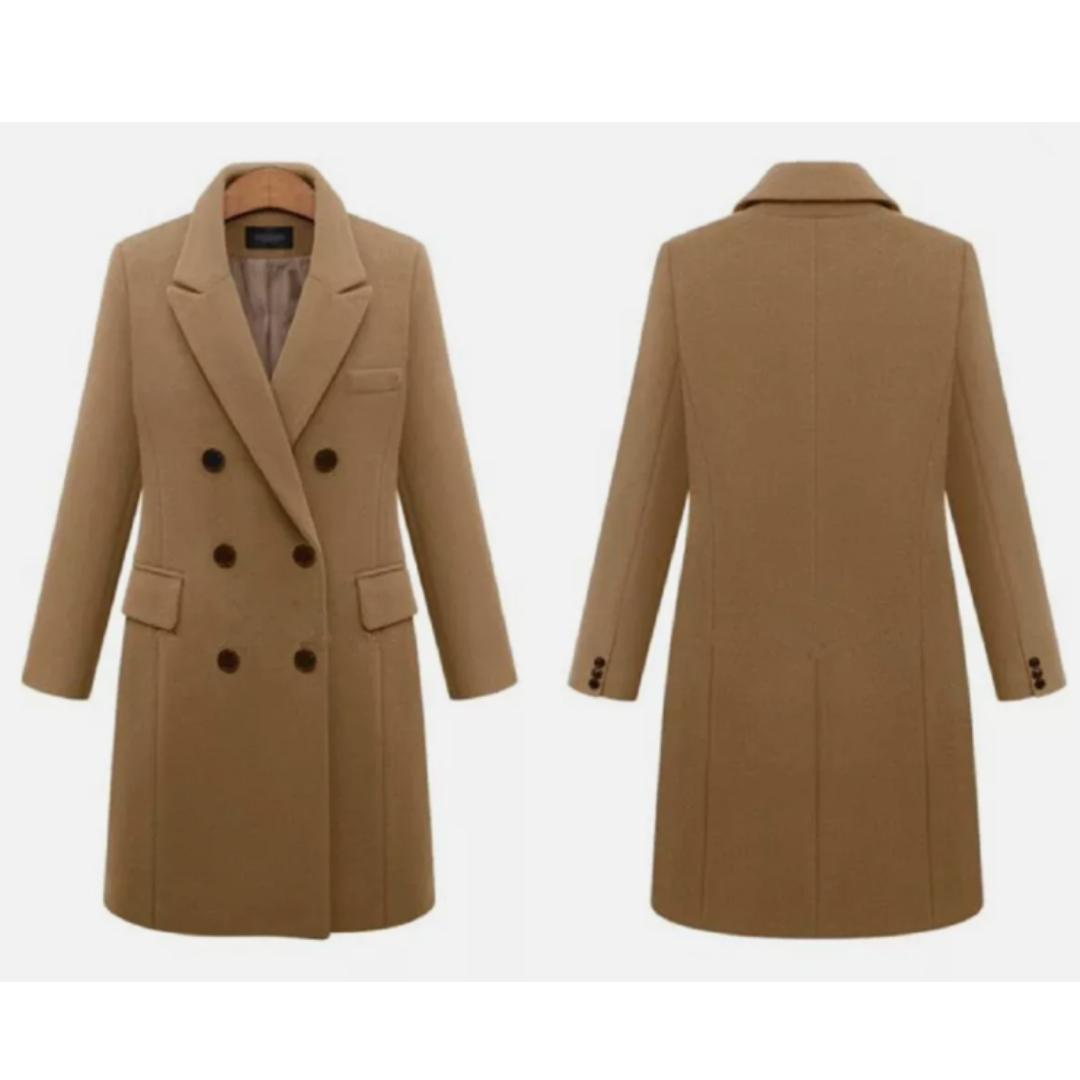 Damen Wintermantel Modernes Design Langarm Hochwertige Stoffe 1