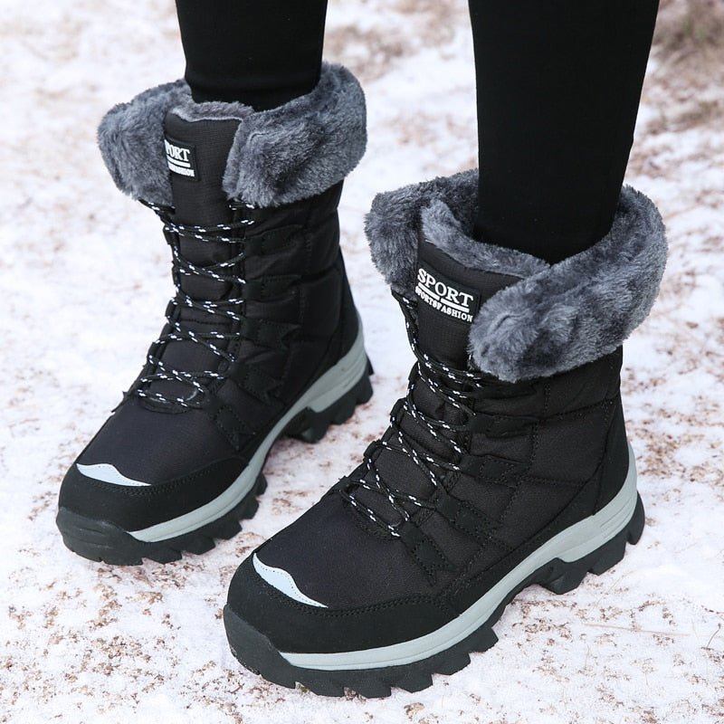 Damen Winterstiefel Gefüttert Warm Sportlich 3