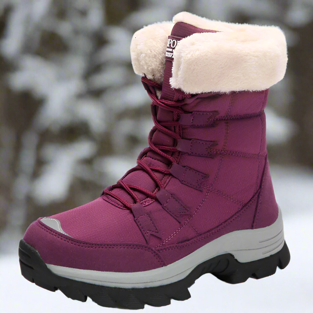 Damen Winterstiefel Gefüttert Warm Sportlich 9