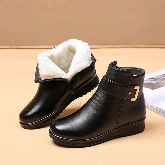 Damen Winterstiefel Mit Seitlichem Reißverschluss Und Modischem Design 2
