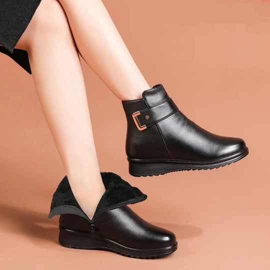 Damen Winterstiefel Mit Seitlichem Reißverschluss Und Modischem Design 4