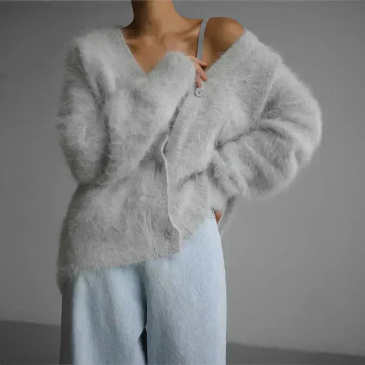 Damen Wolle Vest mit Knöpfen für Herbst und Winter 5