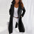 Damen Wolljacke Elegante mit Umgeschlagenem Kragen 0