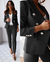 Damen Zweiteiliges Set Blazer und Hose Modern 4