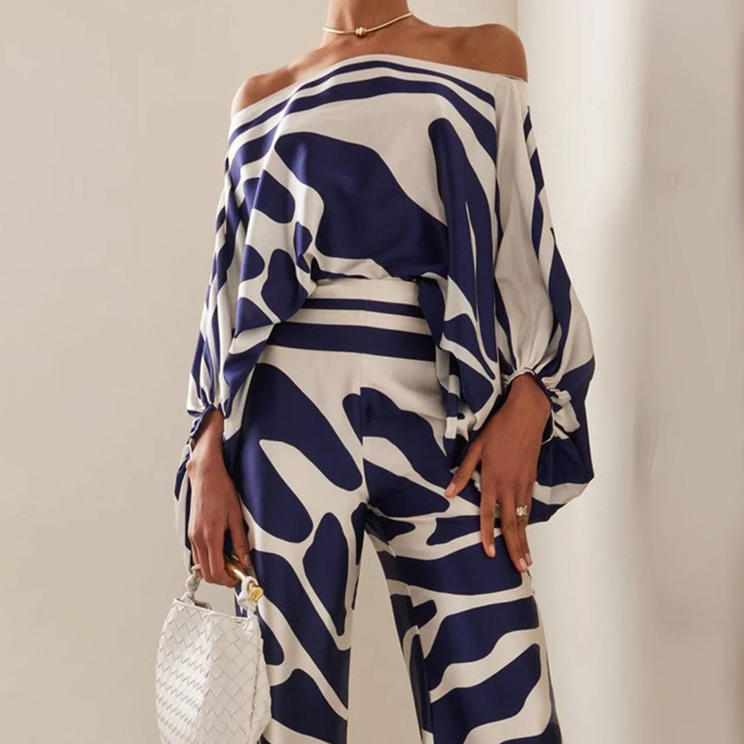 Damen Zweiteiliges Sommer Set Off-Shoulder Stil 2