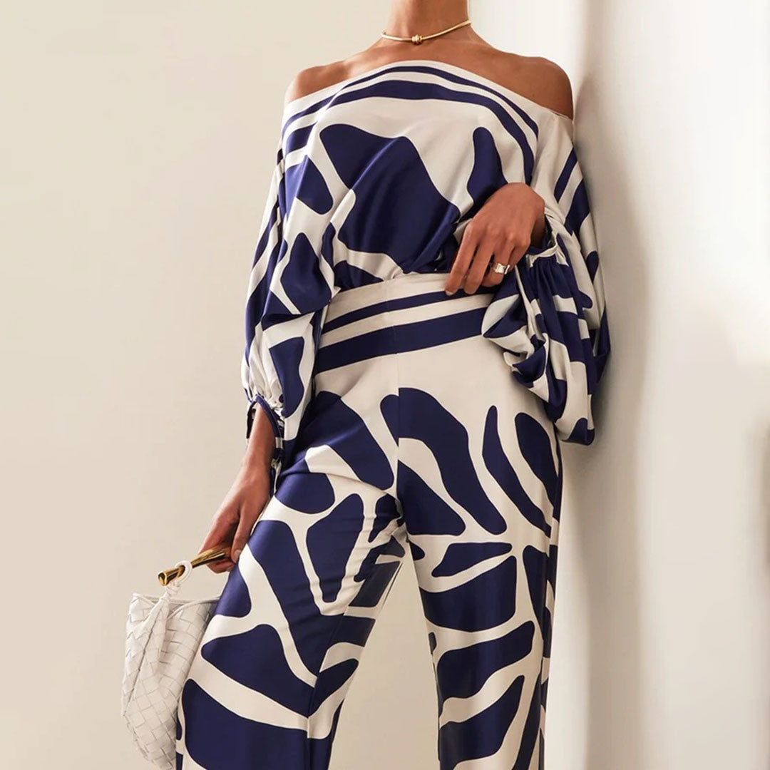Damen Zweiteiliges Sommer Set Off-Shoulder Stil 3