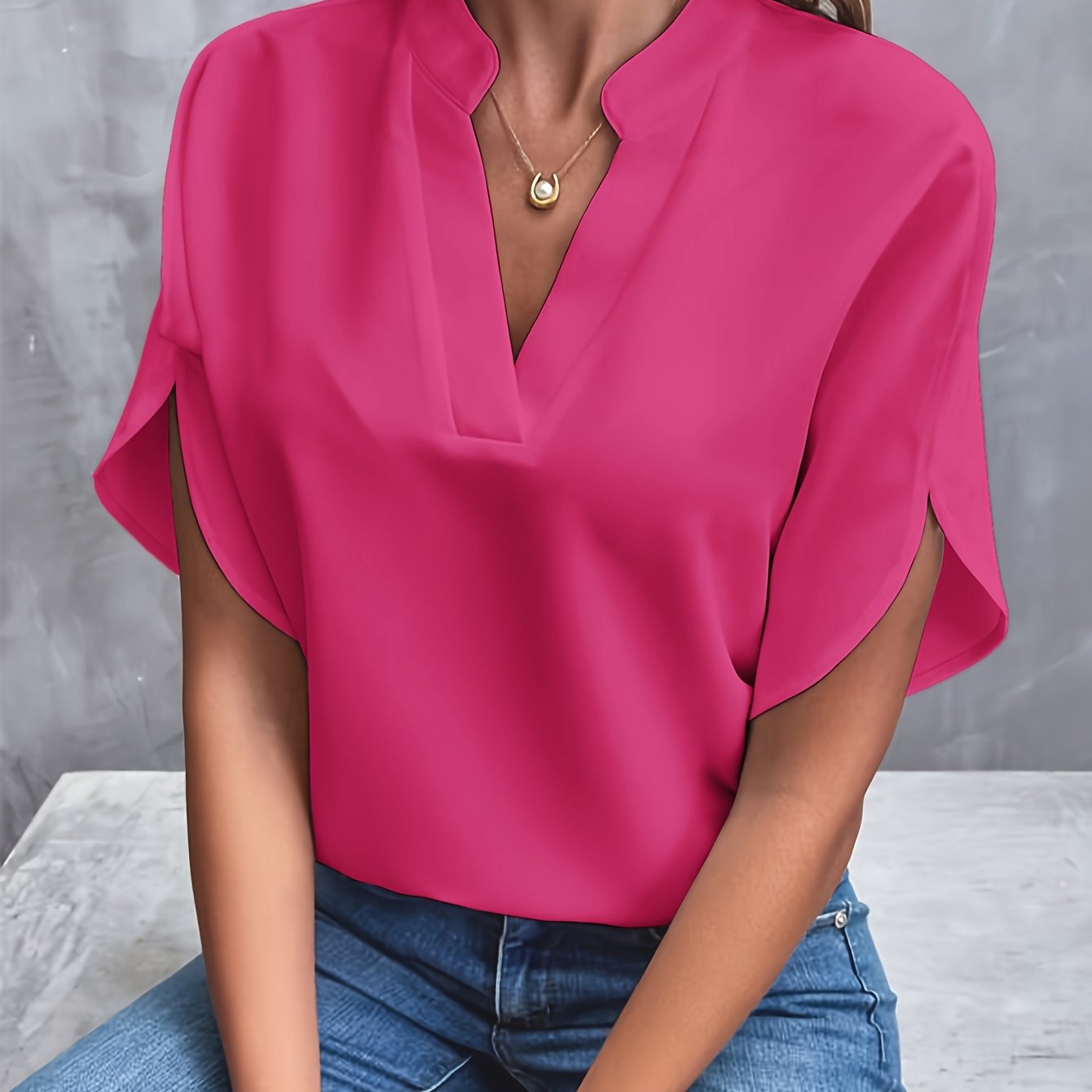 Damenbluse Elegante Viskose Polyester für Festliche Anlässe 10