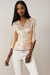 Damenbluse Wickeldesign Elegante Schimmernde Bluse für Festliche Anlässe 2