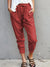 Damenhose Casual Hoher Bund mit Schnürung Atmungsaktives Gewebe 10