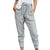 Damenhose Casual Hoher Bund mit Schnürung Atmungsaktives Gewebe 3