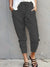 Damenhose Casual Hoher Bund mit Schnürung Atmungsaktives Gewebe 8