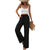 Damenhose Hohe Taille Gerade Beinform Baumwolle mit Taschen und Bindeband 10