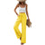 Damenhose Hohe Taille Gerade Beinform Baumwolle mit Taschen und Bindeband 8