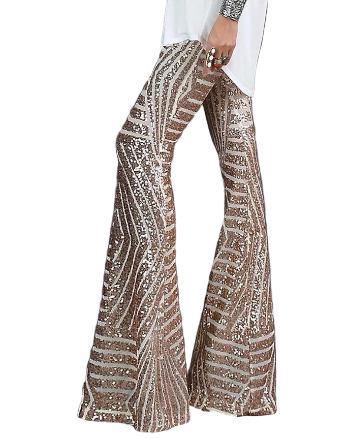 Damenhose Utsvängd mit Glitzerdesign für besondere Anlässe 0