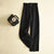 Damenhose Weit Beinform Hohe Taille Stoffhose mit Knopfdetails 1