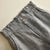 Damenhose Weit Beinform Hohe Taille Stoffhose mit Knopfdetails 3