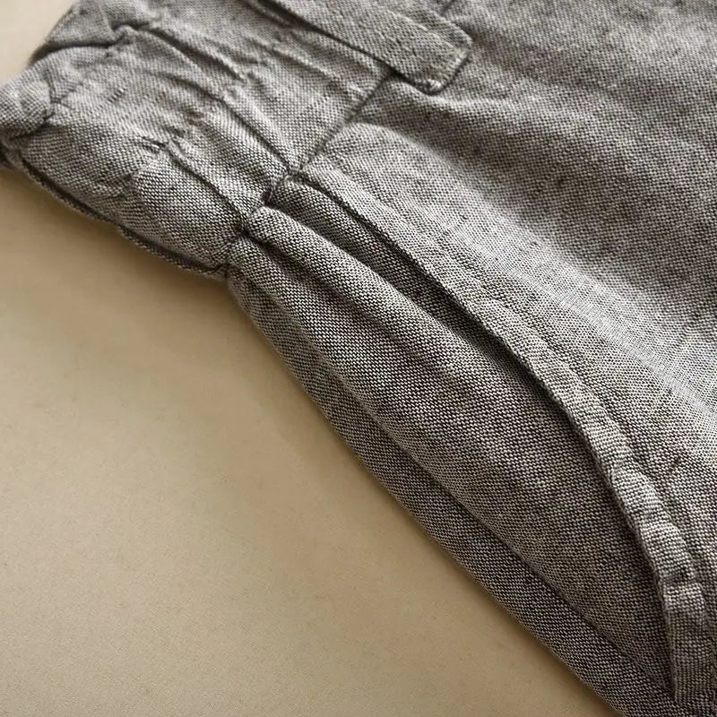 Damenhose Weit Beinform Hohe Taille Stoffhose mit Knopfdetails 4