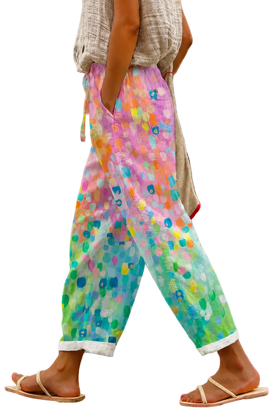 Damenhose mit einzigartigem Muster und aufgesetzten Taschen 2