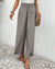 Damenhose mit geometrischem Druck Hohe Taille Weite Beine 3