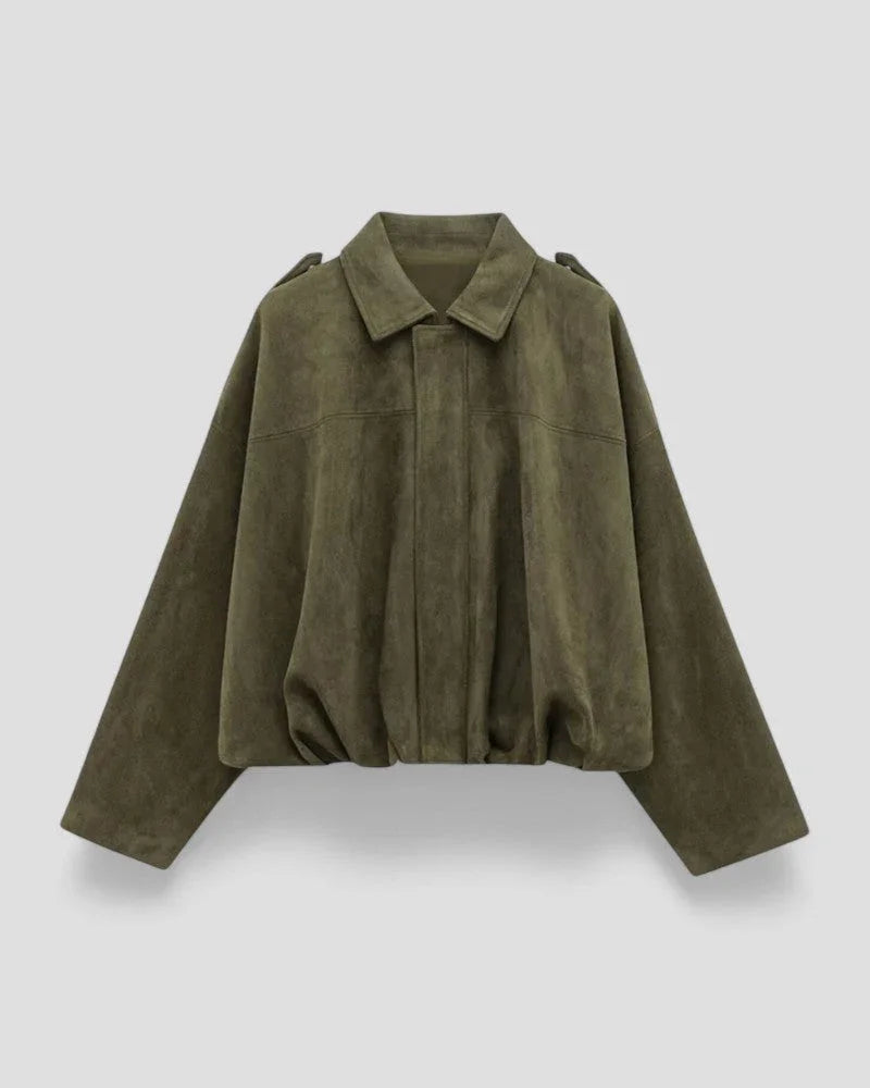 Damenjacke Bomber Stil Übergröße mit Reißverschluss für Lässige Outfits 1