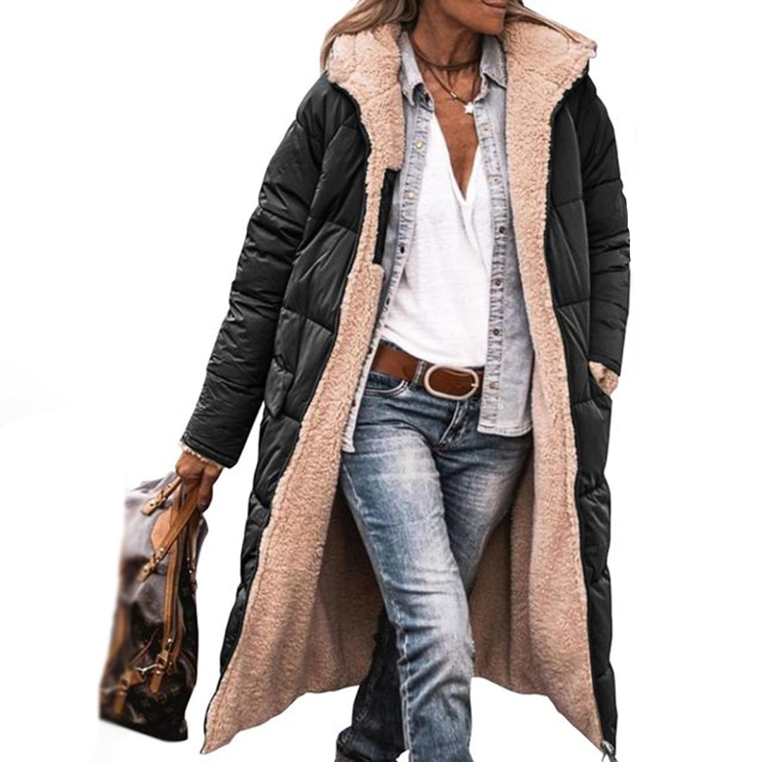 Damenjacke Lange Winterjacke Modisch Warm Strapazierfähige Stoffe 0