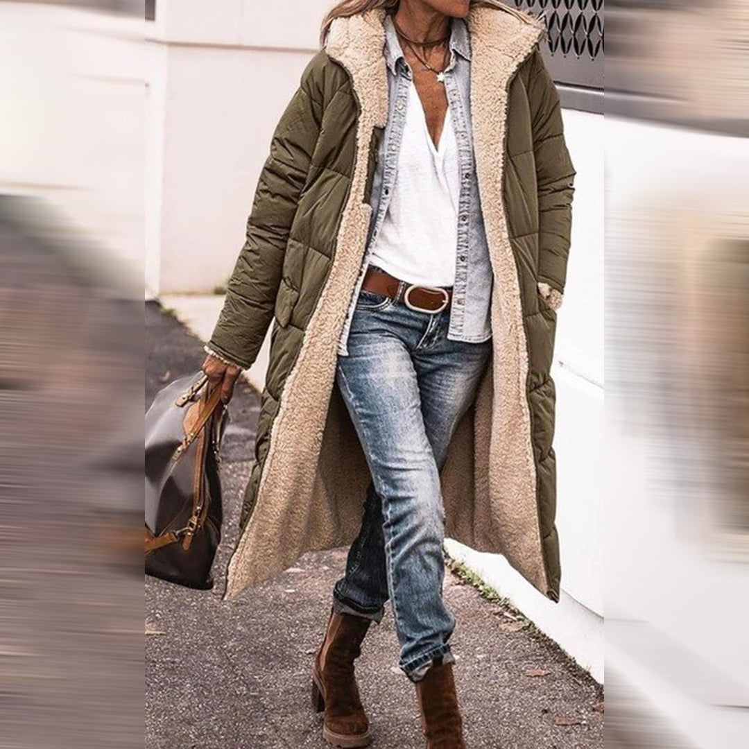Damenjacke Lange Winterjacke Modisch Warm Strapazierfähige Stoffe 1