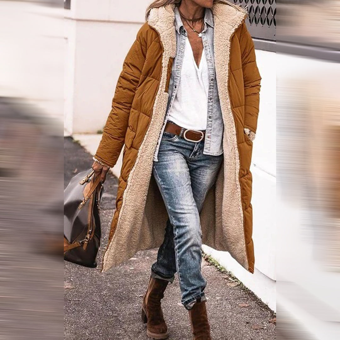 Damenjacke Lange Winterjacke Modisch Warm Strapazierfähige Stoffe 2
