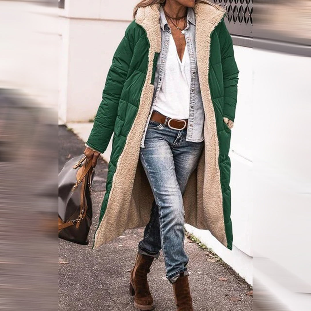 Damenjacke Lange Winterjacke Modisch Warm Strapazierfähige Stoffe 4