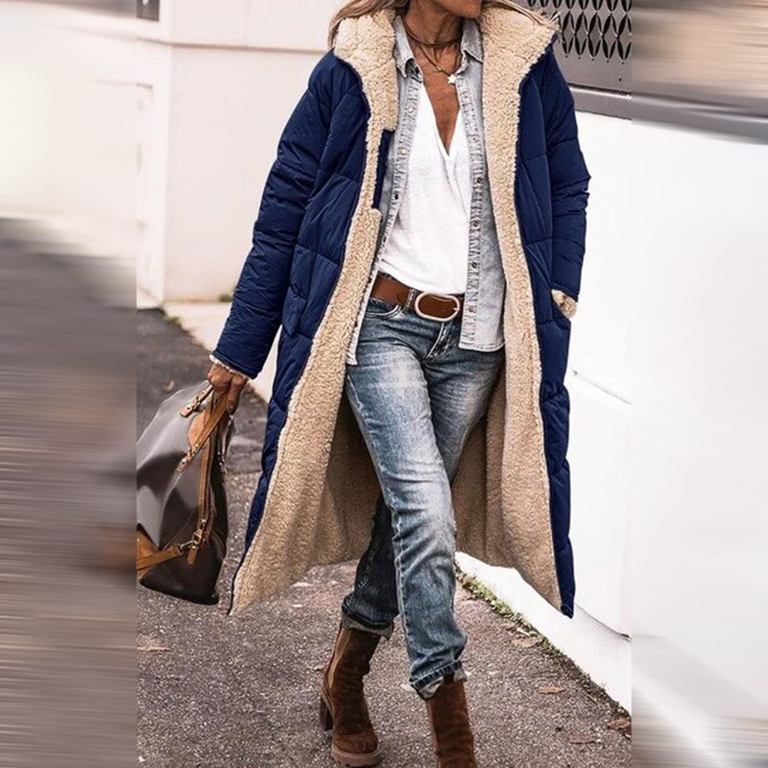 Damenjacke Lange Winterjacke Modisch Warm Strapazierfähige Stoffe 5