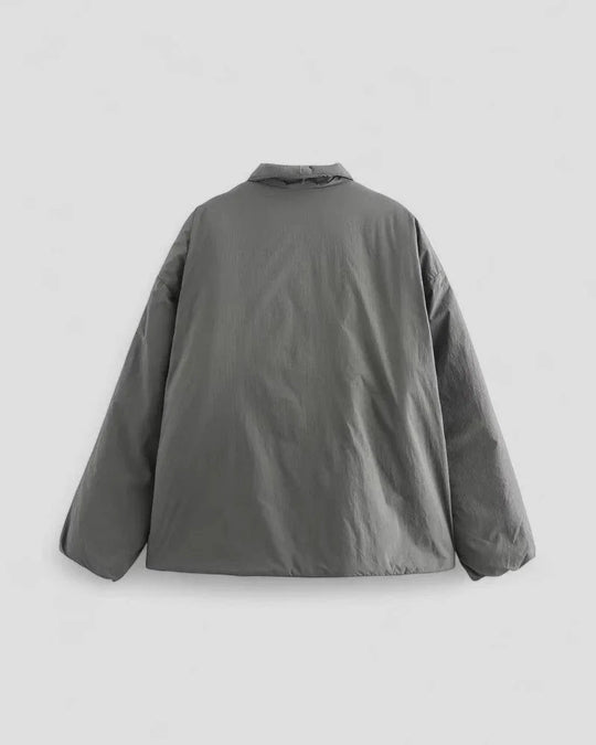 Damenjacke Puffer mit Taillengürtel und Asymmetrischer Wickelsilhouette 1