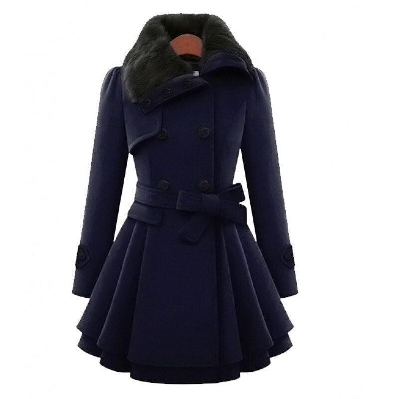 Damenjacke Winter Windbreaker Modisch Mit Abnehmbarer Kapuze 2