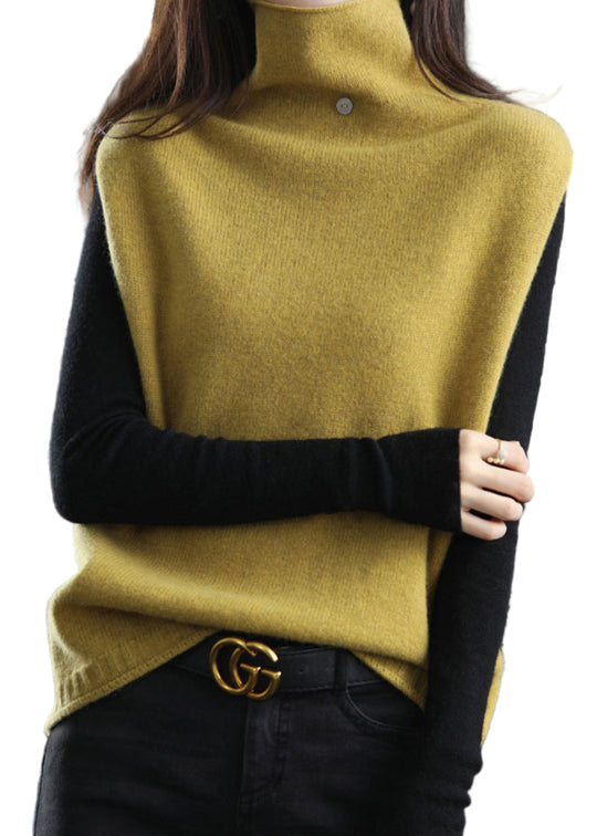 Damenpullover Ärmellos Modisch mit Rollkragen für Vielseitige Styles 0