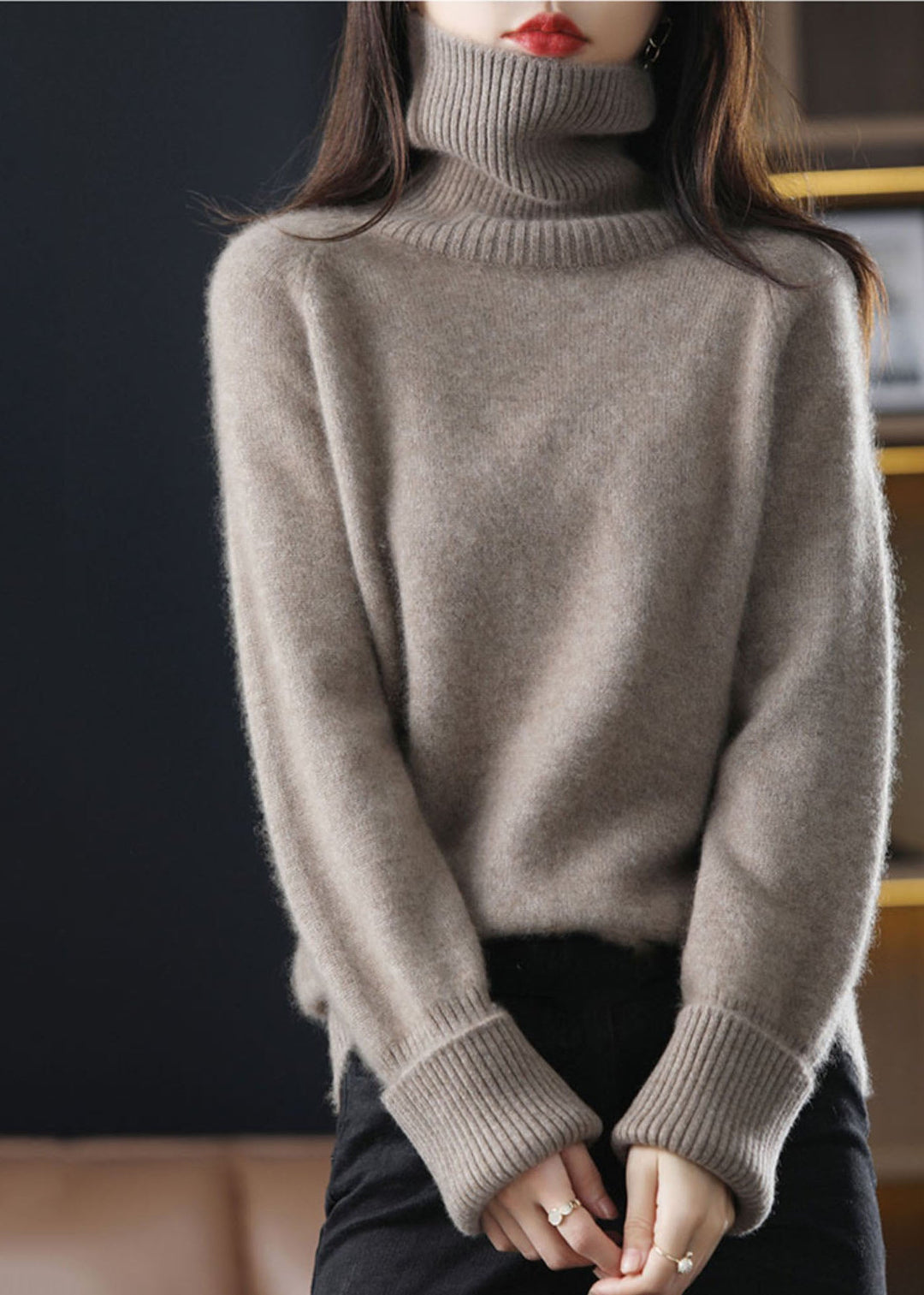 Damenpullover Hochgeschlossen Warm Für Kühle Tage 3