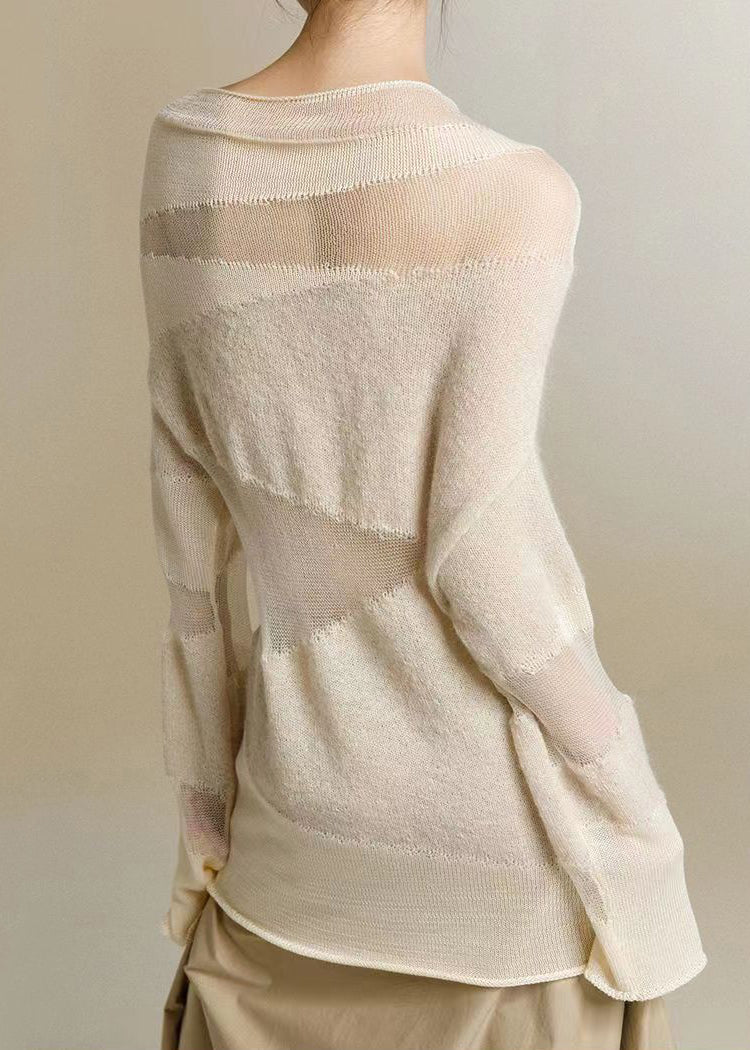 Damenpullover Rollkragen mit Tüll-Patchwork für Herbst und Winter 4