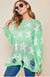 Damenpullover Rundhals Langarm Strick mit Sternenprint 1