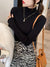 Damenpullover Turtleneck Strick Casual Warm Langarm 1