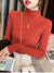 Damenpullover Turtleneck Strick Casual Warm Langarm 8