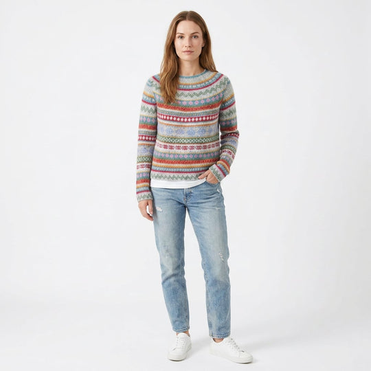 Damenpullover Vintage-Stil Warm für Herbst und Winter 2