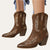 Damenstiefel Kurze Cowboylaarzen Imitationsleder mit Plüschfutter 2