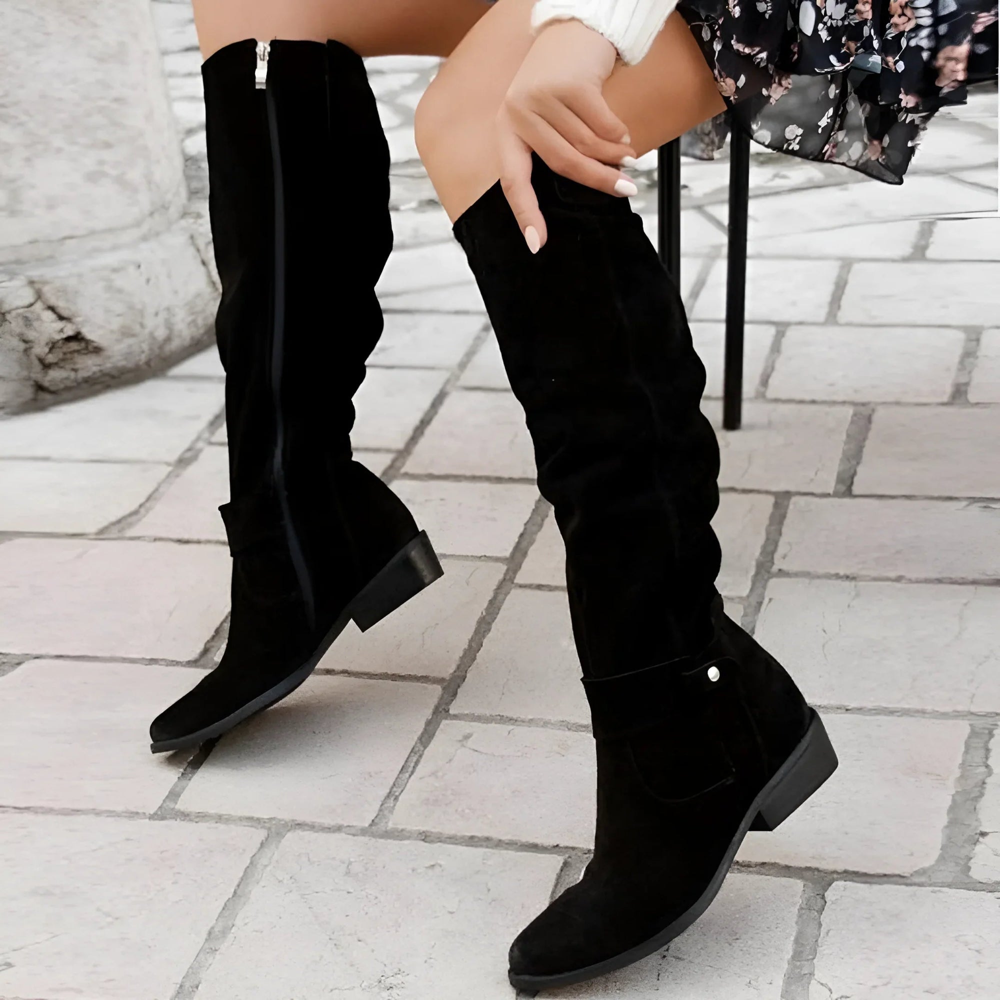 Damenstiefel aus robustem Material mit vielseitigem Design 6