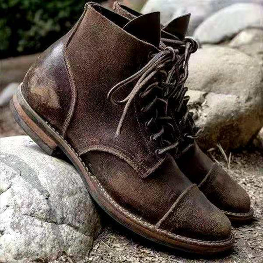 Variant image for Herren Schnürstiefel Eleganter Leder Mit Absatz-11