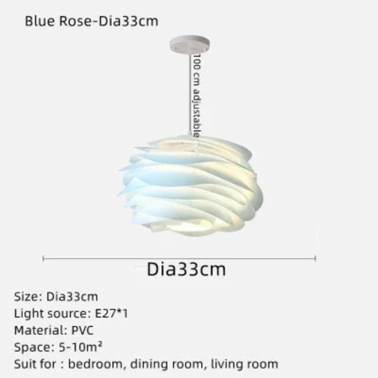 Deckenlampe mit Romantischer Rosengirlande für Wohnzimmer Schlafzimmer 5