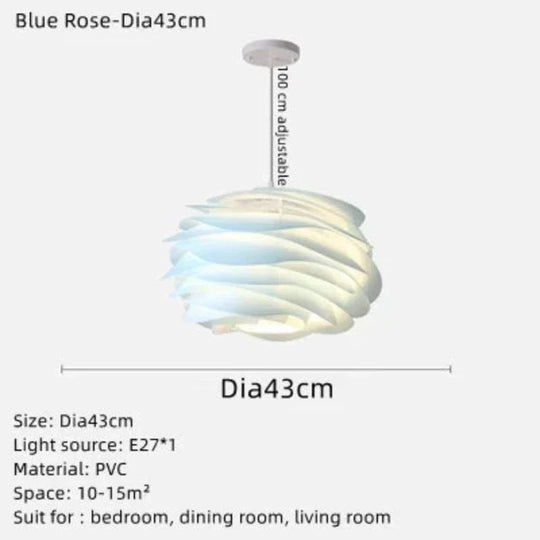 Deckenlampe mit Romantischer Rosengirlande für Wohnzimmer Schlafzimmer 6