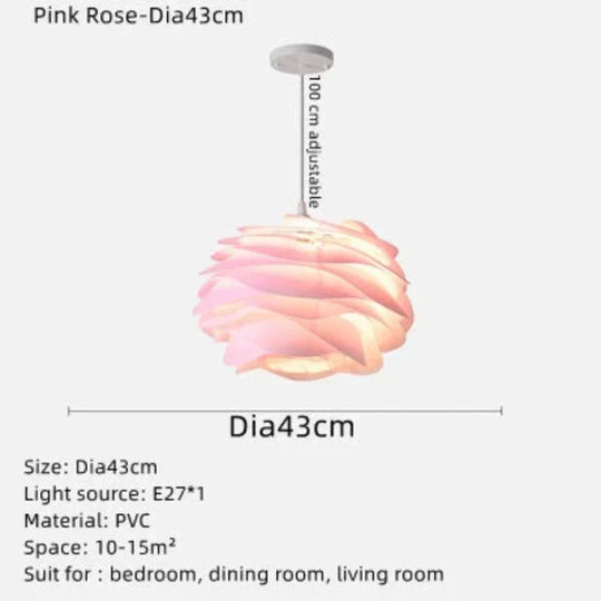 Deckenlampe mit Romantischer Rosengirlande für Wohnzimmer Schlafzimmer 8
