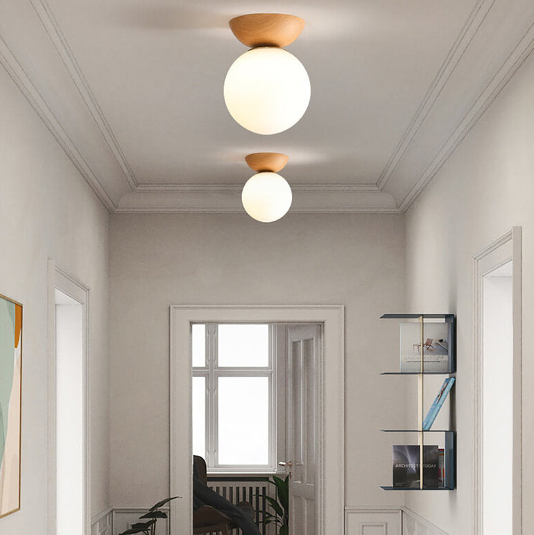 Deckenleuchte Japanisch Inspiriert Kugelförmig LED für Wohnzimmer Schlafzimmer Flur 5