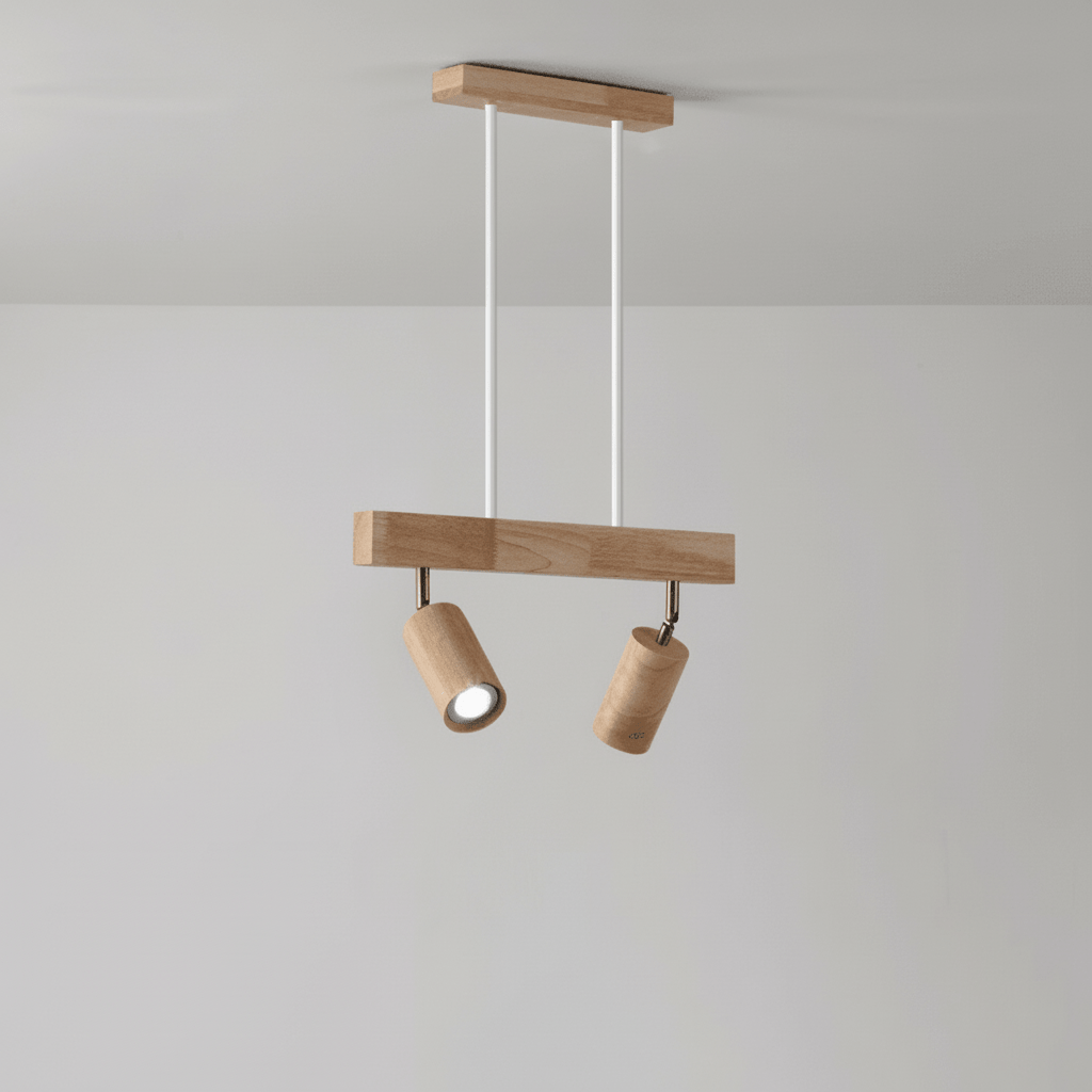 Deckenleuchte aus Massivholz mit einstellbarer LED-Lichtrichtung 13