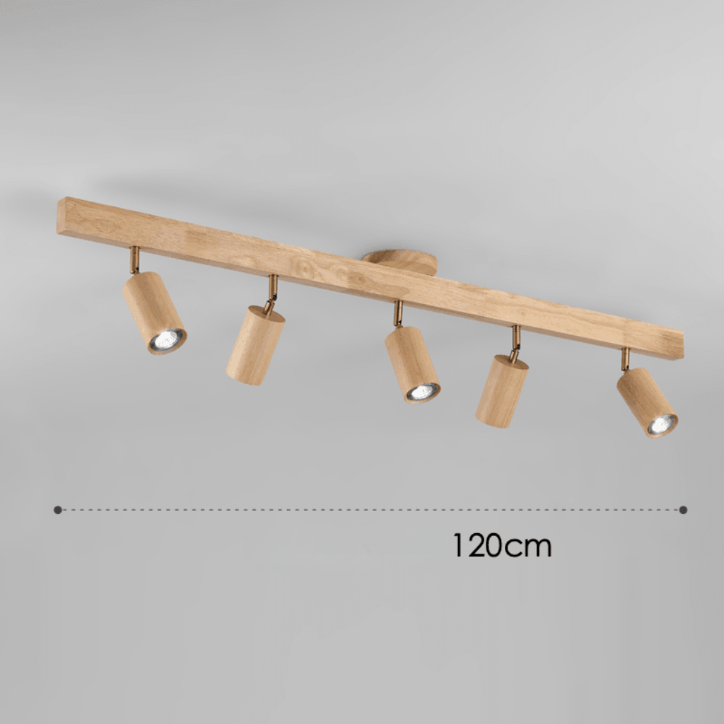 Deckenleuchte aus Massivholz mit einstellbarer LED-Lichtrichtung 8