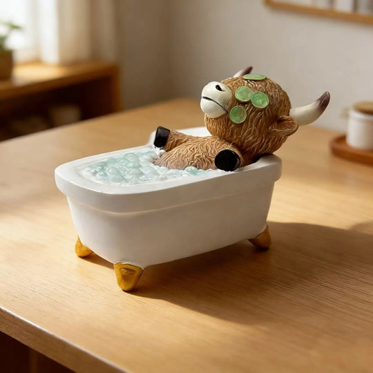 Dekofigur Ente in Badewanne Verspielt für Wohnzimmer Deko Figuren 1