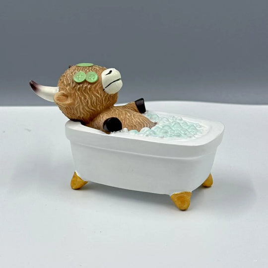 Dekofigur Ente in Badewanne Verspielt für Wohnzimmer Deko Figuren 3