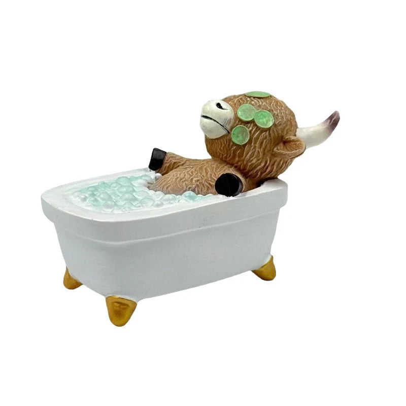 Dekofigur Ente in Badewanne Verspielt für Wohnzimmer Deko Figuren 5